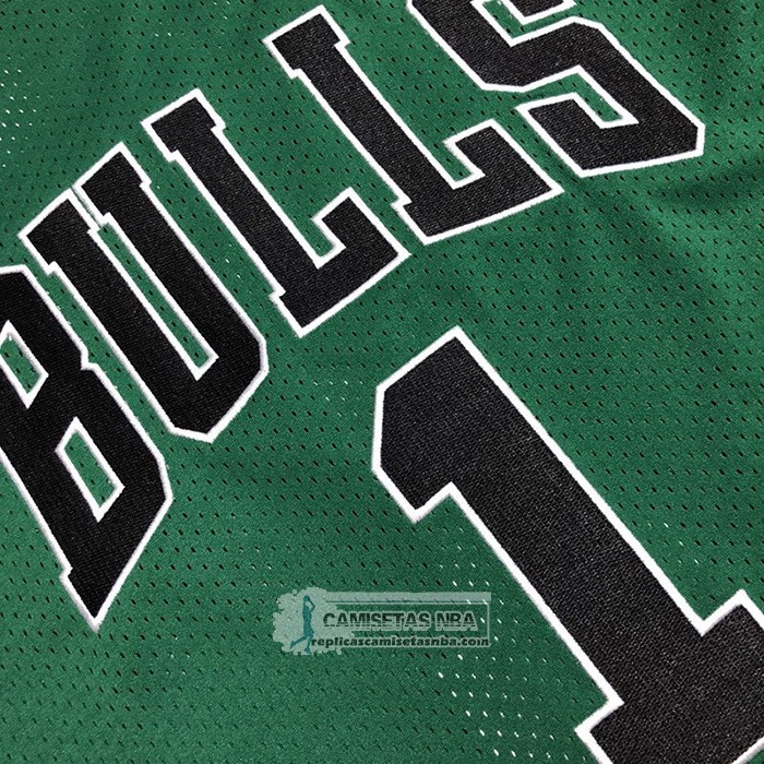 Camiseta Chicago Bulls Derrick Rose NO 1 Mitchel & Ness 2008-09 Verde